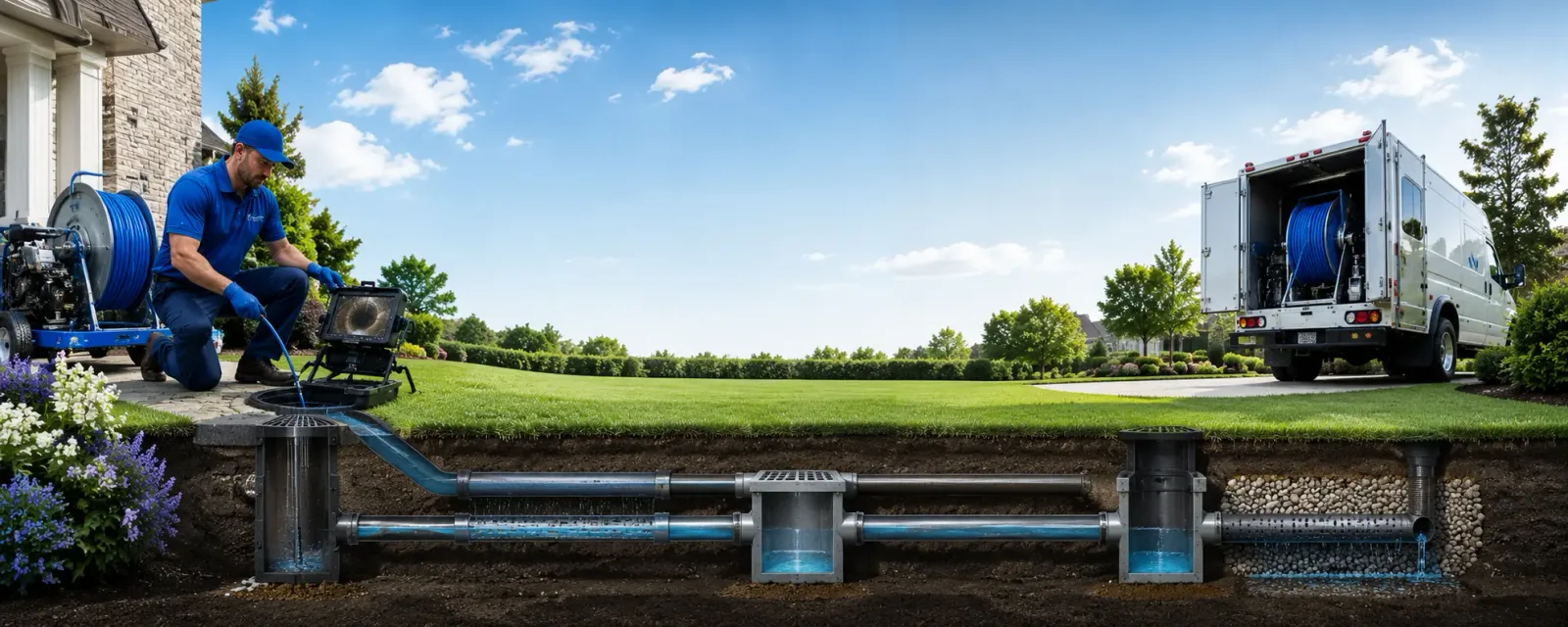 Outdoor drain cleaning information for Steward, IL